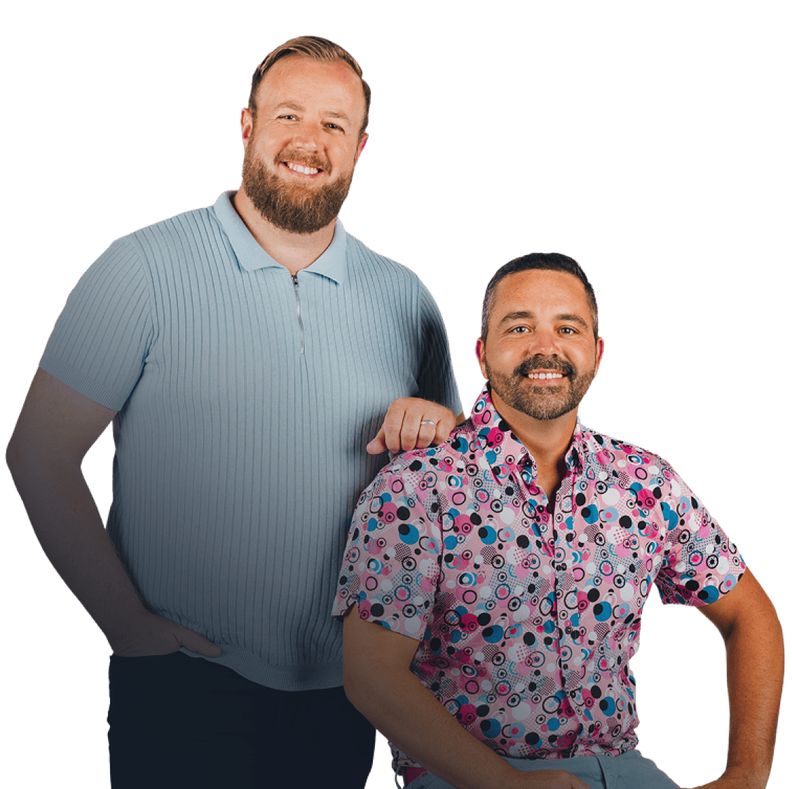 two men posing